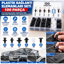 Eseno Select Plastik Bağlantı Elemanları Seti 100 Parça – Oto Kaplama Klipsi, Tampon ve Trim Sabitleme Per�