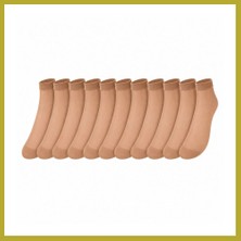 Bezos Kadın Pantolon Çorabı 12 Çift Siyah ve Ten Ince Topuksuz Günlük Rahat Bilek Çorabı · Beden: 36-40 · Renk: Ten Bcks