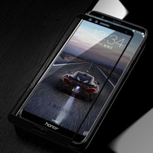 Str Store Huawei Honor 7x Uyumlu Full Kaplayan Temperli 5d Ekran Koruyucu Cam (Beyaz)