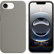 Str Store Apple iPhone 17E Için Kılıf Liquid Lansman Silikon Taş Gri [iphone 17E ile Uyumlu Kılıf - Taş]