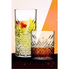 MUJGAN Pasabahce Paşabahçe 8 Parça Timeless Viski ve Timeless Kokteyl 8 Parça Timeless Serisi