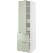 IKEA Açık Yeşil Mutfak Boy Dolabı 60X60X220 Cm, Tek Kapaklı, 2 Çekmeceli, 2 Iç Çekmeceli, Raflı