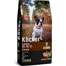 MUJGAN Klicker Tahılsız Yetişkin Köpek Maması Mini Irk Somonlu 500GR