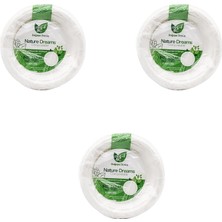 MUJGAN Roll-Up Nature Ekolojik Karton Kağıt Parti Tek Kullanımlık Tabak - 18 Cm. - 50 Adetlik 3 Paket