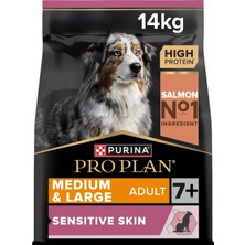 MUJGAN Pro Plan Medium Large Somonlu Kuru Köpek Maması, Yetişkin 7+ Yaş, 14 kg