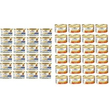 MUJGAN Gourmet Gold Kıyılmış Ton Balıklı Yaş Kedi Maması, Yetişkin Kediler (24 x 85 Gr) ve Gourmet Gold Kıyılmış Sığır Etli Yaş Kedi Maması (24 x 85 Gr)