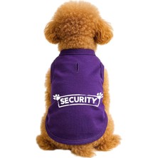 MUJGAN Kedi ve Köpek Kıyafeti & Elbisesi Mor Security Atlet Xl