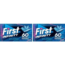 MUJGAN First Infinity 60 Dk Keskin Nane Aromalı Şekersiz Sakız 27 gr 2li Paket