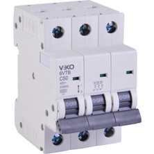 MUJGAN Viko 6VTB-3C50 C50AOTOMATIK Sigorta 3X50A C 6ka