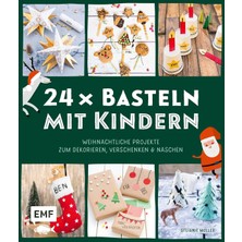 MUJGAN 24 x Basteln Mit Kindern – Weihnachtliche Projekte Für Kindergarten Und Vorschule (Dekorieren, Verschenken, Naschen)