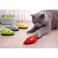 MUJGAN Bakgelal Kedi Oyuncağı Çek Bırak Fare, Hareketli Kedi Oyuncağı, Kediler Için Avcılık ve Takip Oyunu, Eğlenceli Interaktif Kedi Oyuncağı Renkli