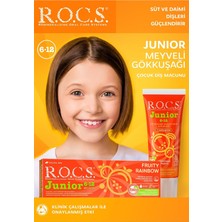 MUJGAN R.o.c.s. R.o.c.s Junior Çocuklar Için Bitkisel Içerikli Diş Macunu 6-12 Yaş Meyveli Gökkuşağı (1 x 60 Ml)
