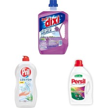 MUJGAN Bref Dixi Lavanta Kokulu + Pril Losyon Aloe Vera Özlü Kaşmir Etkisi + Persil Power Jel Color Derin Temizleme Plus 26 Yıkama Renkliler