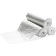MUJGAN Mini Boy Şeffaf Çöp Poşeti 120’LI – 40X50 cm Sızdırmaz, Yırtılmaz ve Dayanıklı Atık Torbası, Şeffaf Çöp Torbası, Ev Ofis ve Banyo Için Uygun