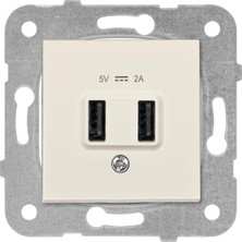 MUJGAN Karre-Meridian Krem USB Sarj Prizi