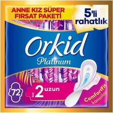 MUJGAN Orkid Platinum Anne Kız Paketi Uzun Hijyenik Ped 72 Adet