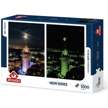 MUJGAN Art Puzzle Galata Kulesi 1000 Parça Neon Puzzle