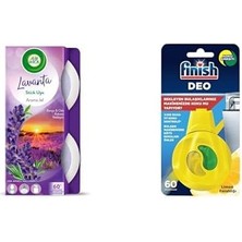 MUJGAN Air Wick Jel Stick Up Küçük Alanlara Özel Oda Kokusu Lavanta 30 Gün Etkili ve Finish Deo Bulaşık Makinesi Kokusu - Limonlu