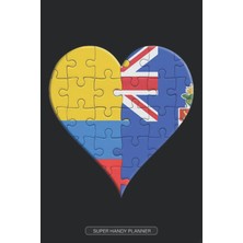 MUJGAN Planner: Colombian Caymanian Flag United Heart Jigsaw Puzzle Flags Of Colombia Cayman Islands