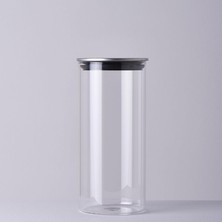 MUJGAN Linens Basic Cam-Metal Kapak 10X10X22 cm Kavanoz