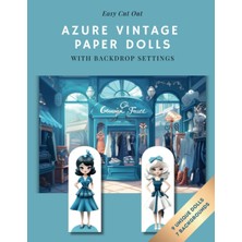 MUJGAN Azure Vintage Paper Dolls: Easy Cut Out Paper Dolls With Backdrop Settings