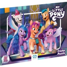 MUJGAN My Little Pony Lisanslı 35 Parça Çerçeveli 34X24CM Çocuk Puzzle Yapboz Yeni Serisi (Mor)