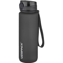 MUJGAN Uzspace 800ML -Yeni Ebat-Boy 25 Cm-Tritan Su Matarası Bpa Koku Sızdırma Yok (Ff Siyah)