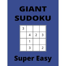MUJGAN Independently Published Gıant Super Easy Blue Sudoku Book, 4x4 Puzzles, 50 Pages, 8.5X11