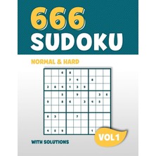 MUJGAN 666 Sudoku: Puzzle Book With 666 Normal & Hard Sudoku Puzzles In 9x9 With Solutions - 8,5 x 11 Inch - Vol 1