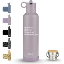 MUJGAN Citron Yalıtımlı Paslanmaz Çelik Su Şişesi, 750 Ml, Bpa ve Kurşun Içermez, Sızdırmaz Pipet/şişe Kapağı, Sıvıları 24 Saat Soğuk ve 12 Saat Sıcak Tutar – 718,9 G