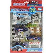 MUJGAN Mega Die Cast Polis Seti 10 Parça