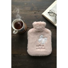 MUJGAN Buffer Hello Everyone Yazılı Pembe Peluş Sıcak Su Torbası, 1 Lt, Yumuşak Kılıf, Uzun Süre Sıcak Tutan Termal