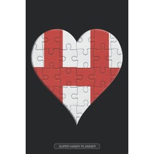 MUJGAN Planner: English English Flag United Heart Jigsaw Puzzle Flags Of England England
