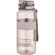 MUJGAN Uzspace 1000ML Büyük Boy Silikon Gövde Tritan Su Matarası (Kahverengi)