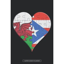 MUJGAN Planner: Welsh Puerto Rican Flag United Heart Jigsaw Puzzle Flags Of Wales Puerto Rico