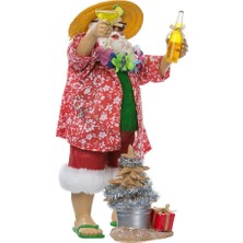 MUJGAN Kurt Adler Fabriche' Beach Noel Baba, 25 Cm, 2 Parça Set