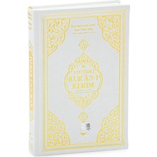 MUJGAN Termo Deri Ciltli Tecvidli Bilgisayar Hattı Arapça Orta Boy Kuranı Kerim - Beyaz