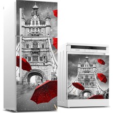 MUJGAN Buzdolabı ve Bulaşık Makinası Beyaz Eşya Sticker Kaplama England
