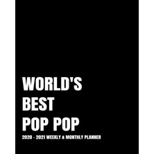 MUJGAN World's Best Pop Pop Planner: 2-Year 2020- 2021 Productivity Journal Daily / Weekly Monthly Dated Calendar Year Goal Setting Planner Organizer Tracker ... Inch Paperback Notebook ) Christmas Gift Idea