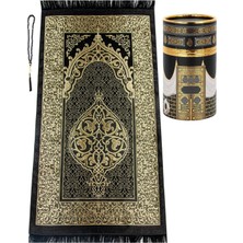 MUJGAN Ihvan Online Özel Silindir Kutulu Seccadeli Set (Siyah)