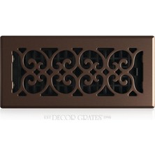 MUJGAN Decor Grates 4-Inç 10 Inç Kaydırma Floor Register, Kahverengi, SPH410-RB