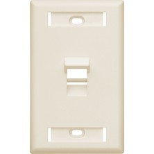 MUJGAN Leviton 42081-1TS 1 Bağlantı Noktalı Açılı Quickport Duvar Plakası, Id Pencereli, Açık Badem