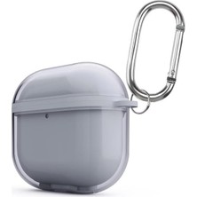 MUJGAN Zore Apple ile Uyumlu Airpods 4 Zore Airbag 42 Askı Aparatlı Kulaklık Kılıfı Gri