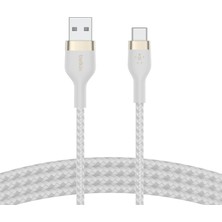 MUJGAN Belkin CAB010DS1MWH Boost↑charge Pro Flex Usb-A To Usb-C 1m Kablo - Beyaz