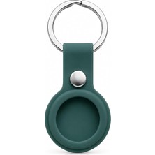 MUJGAN Coverzone Airtag ile Uyumlu Silikon Anahtarlık Kılıfı A020 Darbe Emici Koruma Metal Halkalı Tracker Holder Çizilmeye Dayanıklı Çanta Bavul Anahtar Evcil Hayvan Takibi Için Koruyucu Kılıf Haki