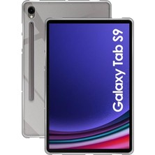 MUJGAN Samsung Galaxy Tab S9 X710 X716 X718 ile Uyumlu Kılıf Tablet Hibrit Silikon Case Kapak Renksiz