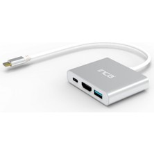 MUJGAN Inca ITPC-04TX Type-C Hub X4 HDMI 4k@30 Hz+ USB 2.0+Pd Aluminyum Kasa