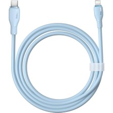 MUJGAN Baseus Pudding Hızlı Şarj Özellikli Type-C To Lightning Kablo 20W, 1.2 Metre, Mavi
