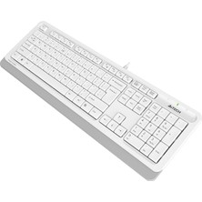 MUJGAN A4 Tech FK10 Q USB Türkçe Fn-Multimedya Klavye, Beyaz