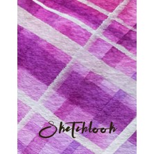 MUJGAN Sketch Book: Best Blank White Pages With Purple Abstract Art Cover For Painting, Drawing, Writing, Sketching And Doodling, Wide Papers 8.5 x 11, 120 Pages, Best Gift For Artists